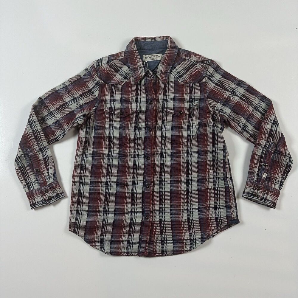 Men’s Outerknown Blanket Shirt Size Medium Plaid Flannel Heavy Button Up NWT